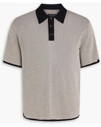 Rag & Bone - Harvey Ribbed Cotton-Blend Polo Shirt - Lyst