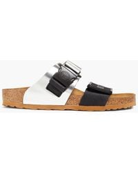 Birkenstock - Rotterdam Rubber And Mirrored-leather Sandals - Lyst