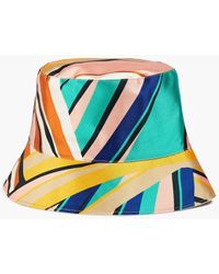 Eugenia Kim Charlie fischerhut aus glänzendem twill mit print - Mehrfarbig