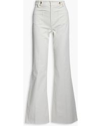 RED Valentino - Cotton-blend Twill Flared Pants - Lyst