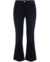 FRAME Le Crop Mini Boot High-rise Bootcut Jeans - Black