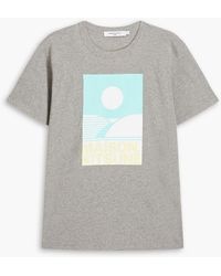 Maison Kitsuné - Printed Cotton-jersey T-shirt - Lyst