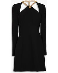 Moschino - Chain-embellished Crepe Mini Dress - Lyst