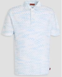 Missoni - Crochet-knit Cotton-blend Polo Shirt - Lyst