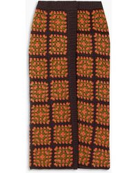 Alanui - Positive Vibes Crochet-Knit Cotton Midi Skirt - Lyst