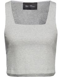 3x1 Cropped Ribbed Cotton-blend Jersey Tank - Multicolour