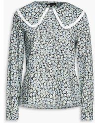 Maje - Floral-print Cotton-poplin Shirt - Lyst
