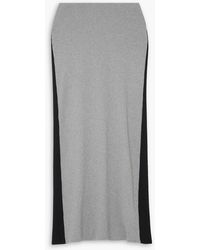 Gauchère - Ribbed Two-tone Cotton-jersey Maxi Skirt - Lyst
