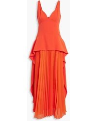 Jonathan Simkhai - Sequoia Pleated Chiffon And Crepe Maxi Dress - Lyst