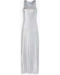 Rabanne - Bead-embellished Lamé Maxi Dress - Lyst