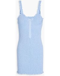 T By Alexander Wang - Minikleid aus baumwollpopeline mit raffung - Lyst