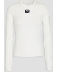 T By Alexander Wang - Printed Jersey Top - Lyst