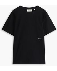 FRAME - T-shirt aus baumwolle in waffelstrick - Lyst
