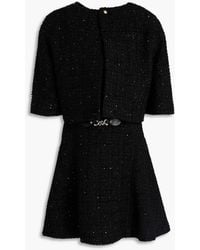 Maje - Sequin-embellished Metallic Tweed And Jersey Mini Dress And Jacket Set - Lyst