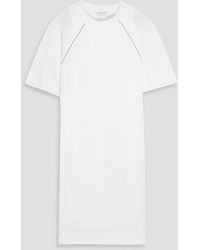 Brunello Cucinelli - Bead-Embellished Cotton Mini Dress - Lyst