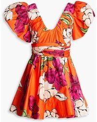 Aje. - Gretta Floral-print Cotton Mini Dress - Lyst