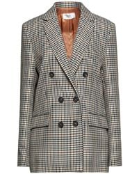 Victoria, Victoria Beckham Double-breasted Checked Wool-blend Blazer - Gray