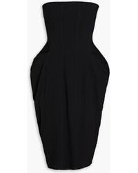 BITE STUDIOS - Strapless Pleated Crepe Dress - Lyst