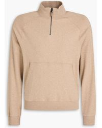 Canali - Cotton And Cashmere-Blend Half-Zip Sweater - Lyst