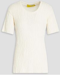 Marques'Almeida - Cutout Cable-knit Cotton Top - Lyst