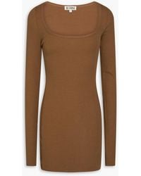 ÉTERNE - Ribbed Jersey Mini Dress - Lyst