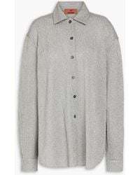 Missoni - Metallic Crochet-knit Cotton-blend Shirt - Lyst