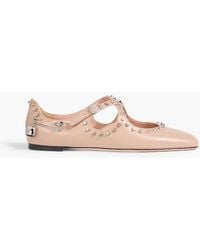 Bally - Beliska Studded Leather Mary Jane Flats - Lyst