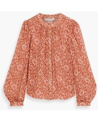 Veronica Beard - Ashlynn Floral-Print Silk-Georgette Blouse - Lyst