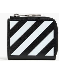 Off-White c/o Virgil Abloh - Striped Pebbled-Leather Wallet - Lyst