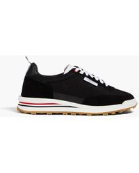 Thom Browne - Mesh And Suede Sneakers - Lyst
