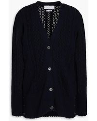 Thom Browne - Cable And Pointelle-knit Cotton Cardigan - Lyst