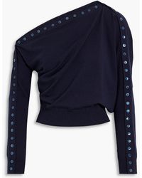 Altuzarra - One-shoulder Draped Wool-blend Sweater - Lyst