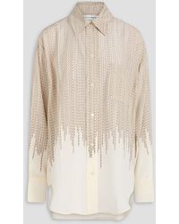 Victoria Beckham - Printed Silk Crepe De Chine Shirt - Lyst