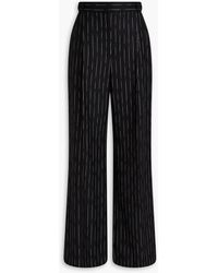 McQueen - Hose mit weitem bein aus woll-twill mit nadelstreifen - Lyst