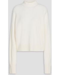 Brunello Cucinelli - Bead-Embellished Ribbed Cashmere Turtleneck Sweater - Lyst