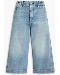 Rag & Bone - Jamie Faded Denim Culottes - Lyst