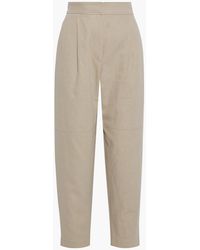 Brunello Cucinelli Womens Wool Pants in Grey - Save 20% Slacks and Chinos Womens Trousers Black Slacks and Chinos Brunello Cucinelli Trousers 