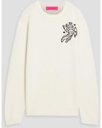 The Elder Statesman - Nora Angel & Devil Jacquard-Knit Cotton Sweater - Lyst