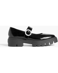 Stuart Weitzman - Nolita Embellished Leather Platform Loafers - Lyst