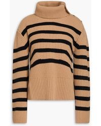 Jonathan Simkhai - Adrienne Striped Wool And Cashmere-Blend Turtleneck Sweater - Lyst