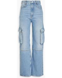 Sandro - Faded High-rise Straight-leg Jeans - Lyst