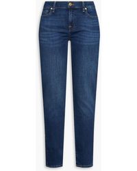 7 For All Mankind - Bair Duchess Low-rise Skinny Jeans - Lyst