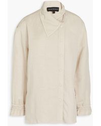 Emporio Armani - Lyocell And Linen-blend Shirt - Lyst