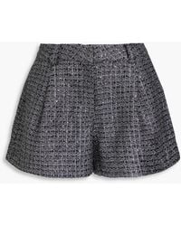Maje - Sequin-Embellished Metallic Tweed Shorts - Lyst
