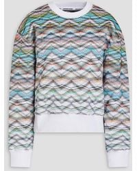 Missoni - Metallic Crochet-knit Cotton-blend Sweater - Lyst
