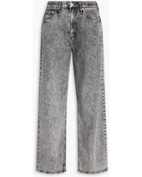 Rag & Bone - Logan hoch sitzende jeans in acid-waschung mit weitem bein - Lyst