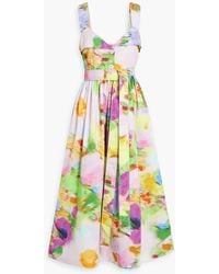 Stine Goya - Stina Printed Cotton-Twill Midi Dress - Lyst