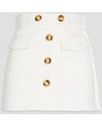 RED Valentino - Skirt-effect Denim Shorts - Lyst