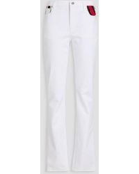 PUCCI - Silk-trimmed High-rise Straight-leg Jeans - Lyst