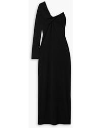 Courreges - One-Sleeve Twisted Stretch-Jersey Maxi Dress - Lyst